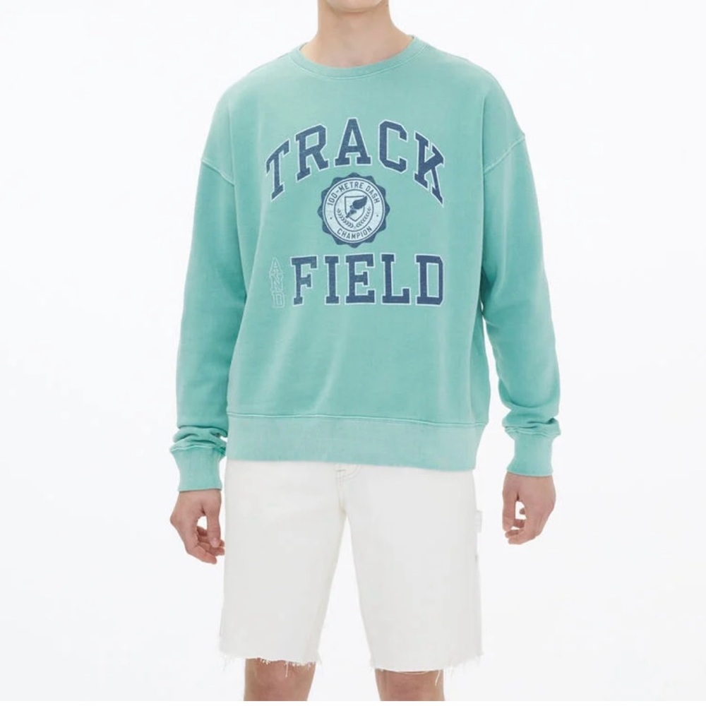 Light green, Aeropostale Track and Field Crewneck.